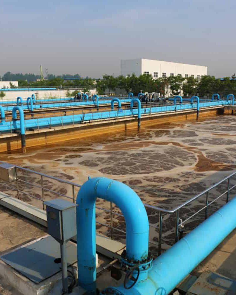 Part of a waste water treatment scene taken on 2014